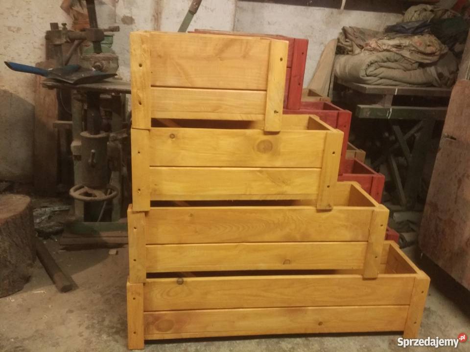 Doniczka donica ogrodowa drewniana Woźniki