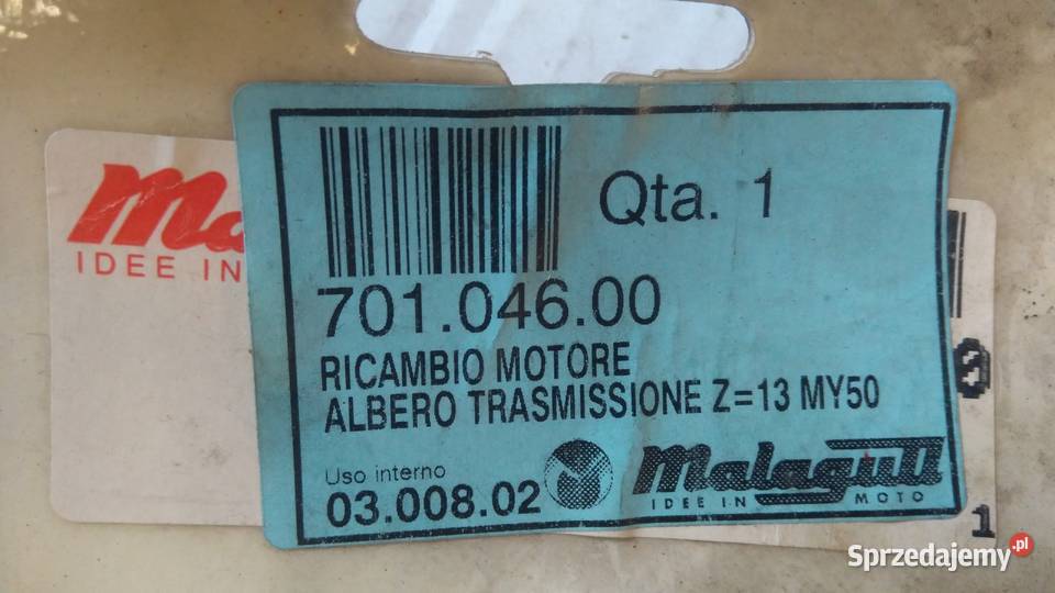 Przekładnia przełożenia MALAGUTI F12 F15 CIAK podlaskie Bielsk Podlaski