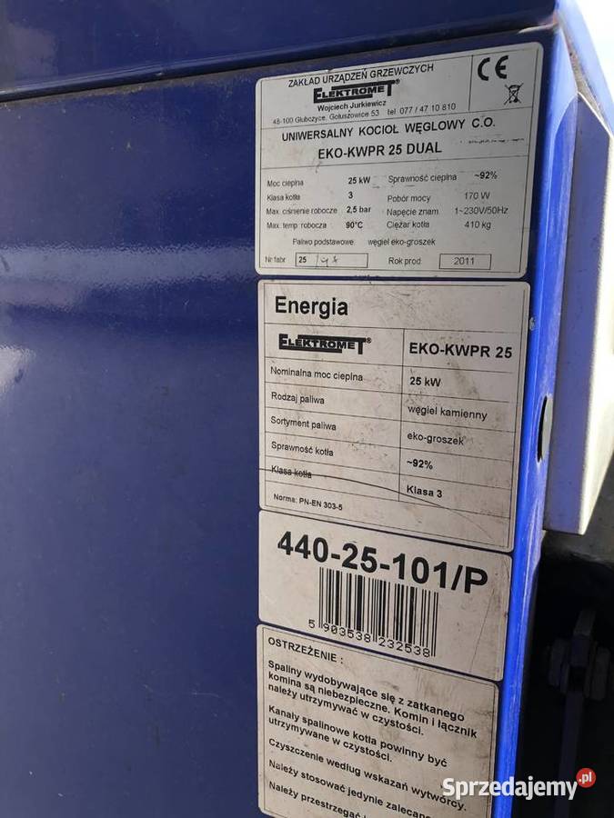 Kocioł piec ELEKTROMET EKOKWPR 25kW ekogroszek Skarżysko-Kamienna sprzedam