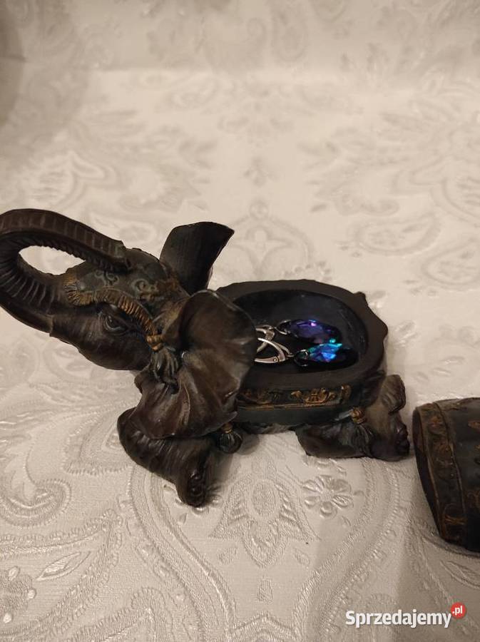 SŁOŃ SZKATUŁKA NA SZCZĘŚCIE Antyki Pabianice