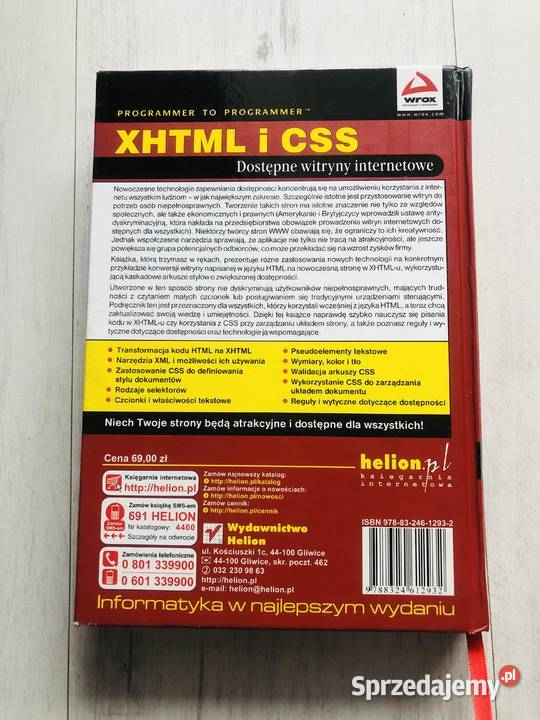 Książka XHTML i CSS Dostępne witryny internetowe Podręczniki łódzkie Łódź