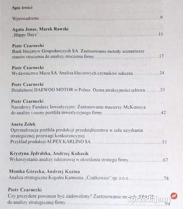 Zarządzanie strategiczne i operacyjne M Lisiński Pozostałe Chełm