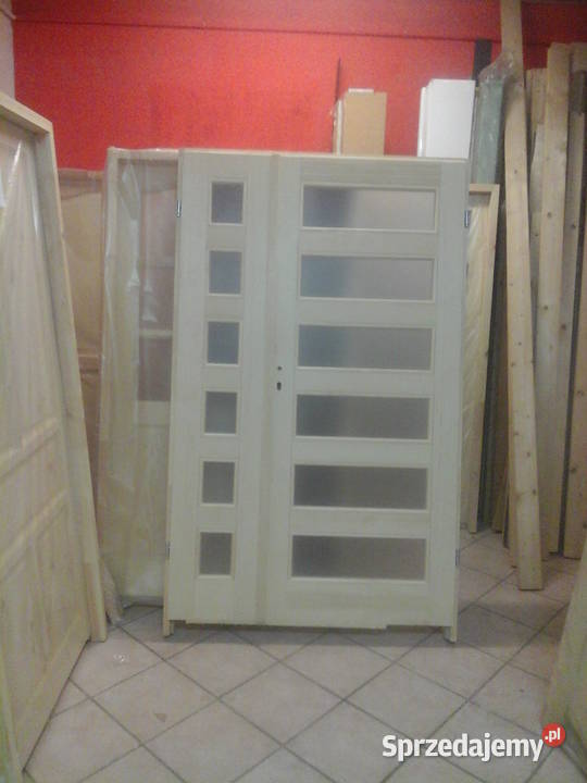 prawdziwe drzwi sosnowe drewniane Drzwi i okna mazowieckie