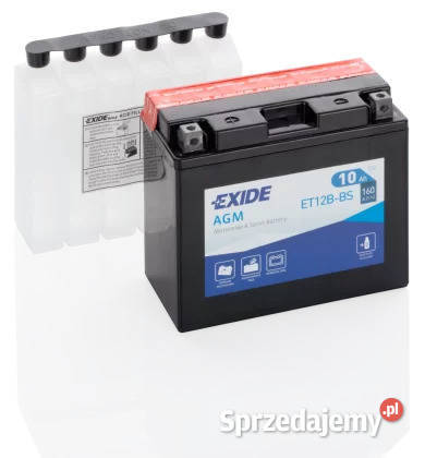 Akumulator motocyklowy EXIDE ET12BBS YT12BBS 12V pomorskie Słupsk sprzedam