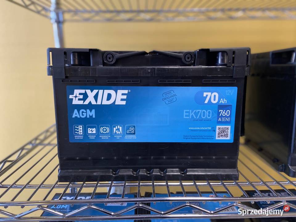 Akumulator EXIDE AGM STARTSTOP EK700 70Ah 760A akumulatory Gdańsk