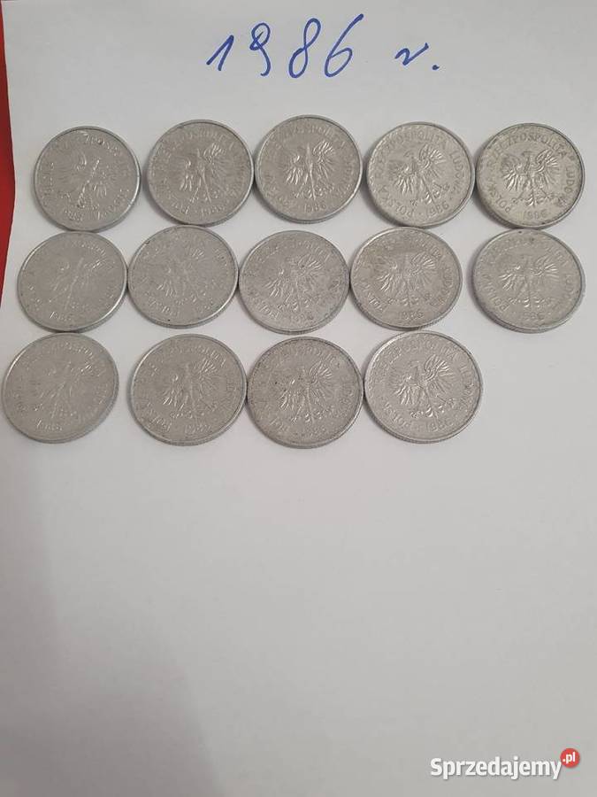 Monety aluminiowe 1 1986r mazowieckie Grójec