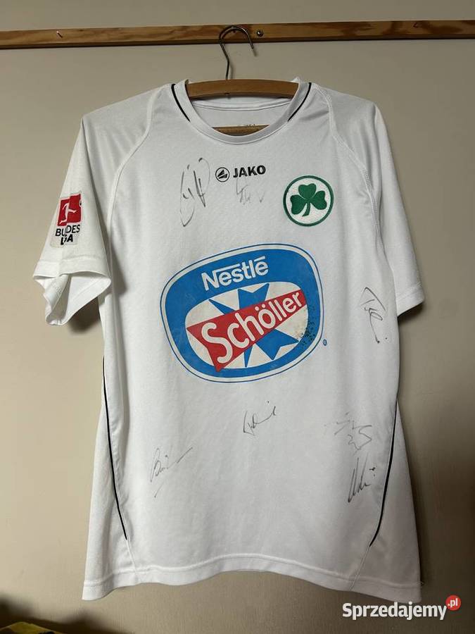 Vintage GREUTHER FURTH Z Autografami JAKO M Piłka nożna dolnośląskie Wrocław