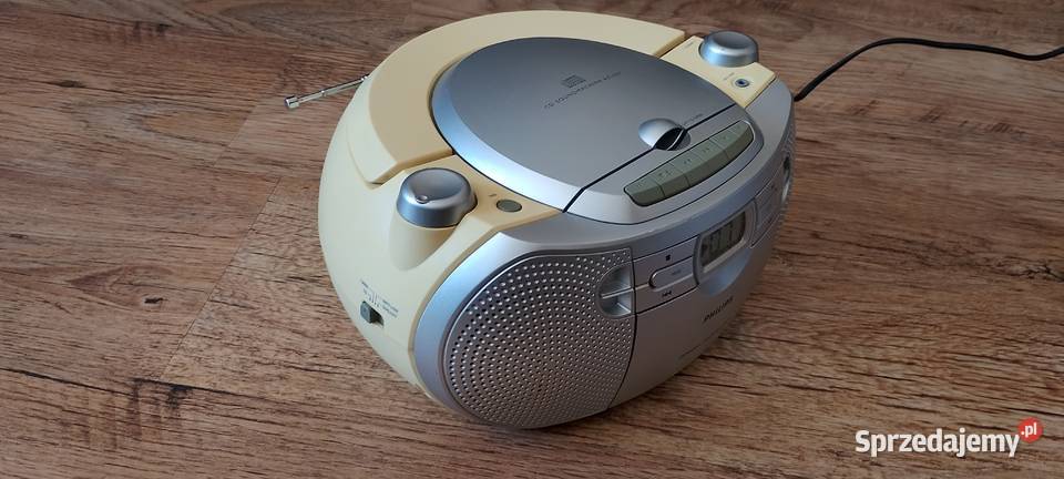 Kultowy Boombox Philips AZ1027 CD Kasety Radio kujawsko-pomorskie Wąbrzeźno