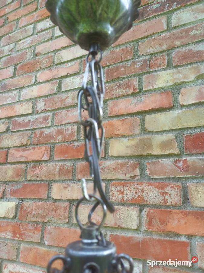 Żyrandol metalowy drewniany 3 punkty światła ze Lampy wiszące zachodniopomorskie Gawroniec