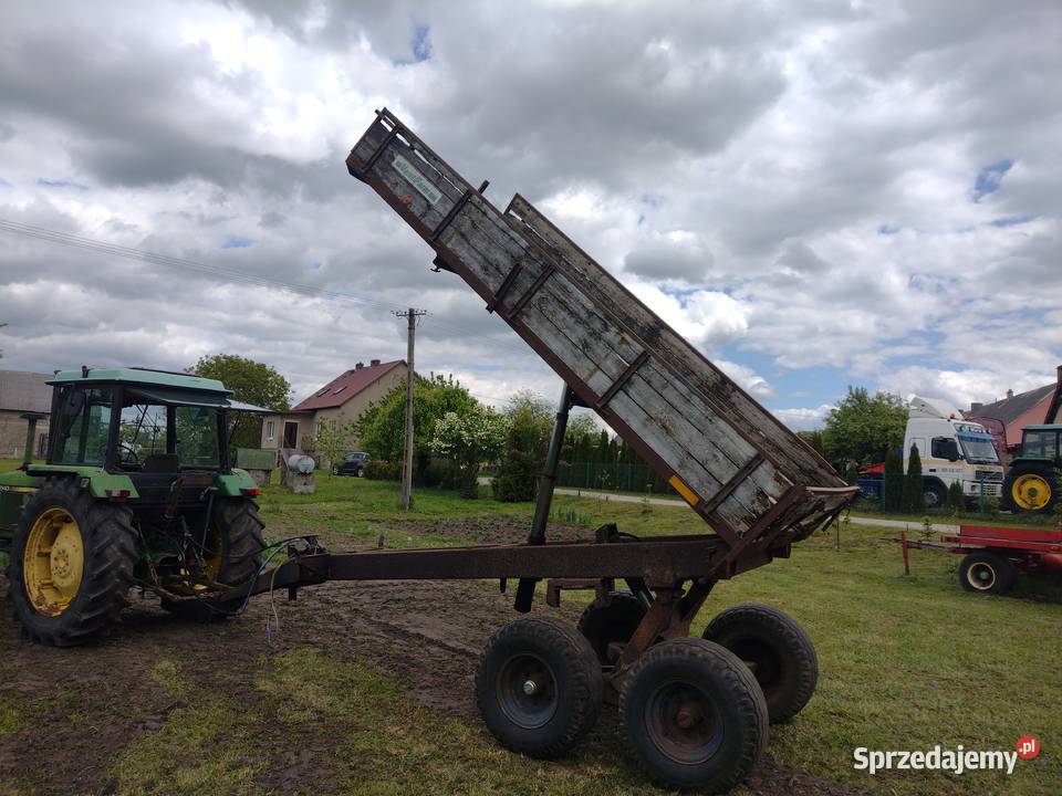 Przyczepa rolnicza tandem wywrotka na tył 8 ton Sośno