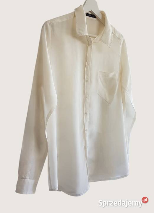 Damska elegancka bluzkakoszula ecri długim Chrzanów