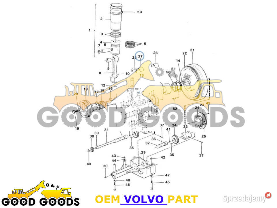 VOLVO PANEWKA GŁÓWNA ŚRODKOWA STD TD45 TD70