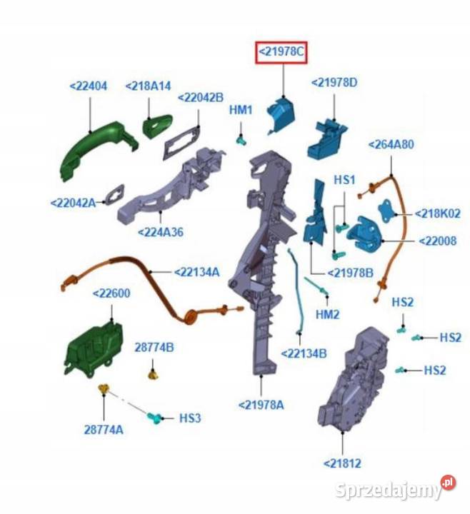 OSŁONA ZAMKA DRZWI PRZÓD FORD KUGA 0812 1495792