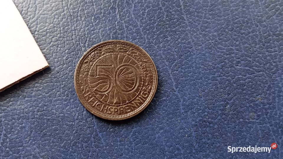 Stare monety 50 fenig 1928 A Niemcy podkarpackie Lesko