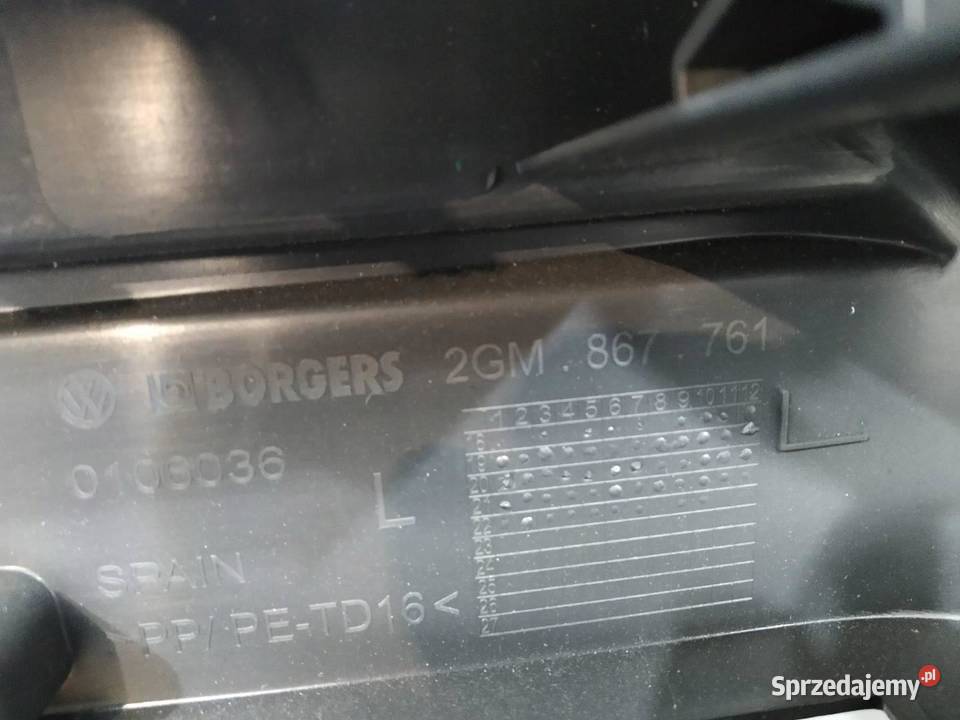 TAPICERKA BOCZEK BAGAŻNIKA LEWY TYŁ 2G