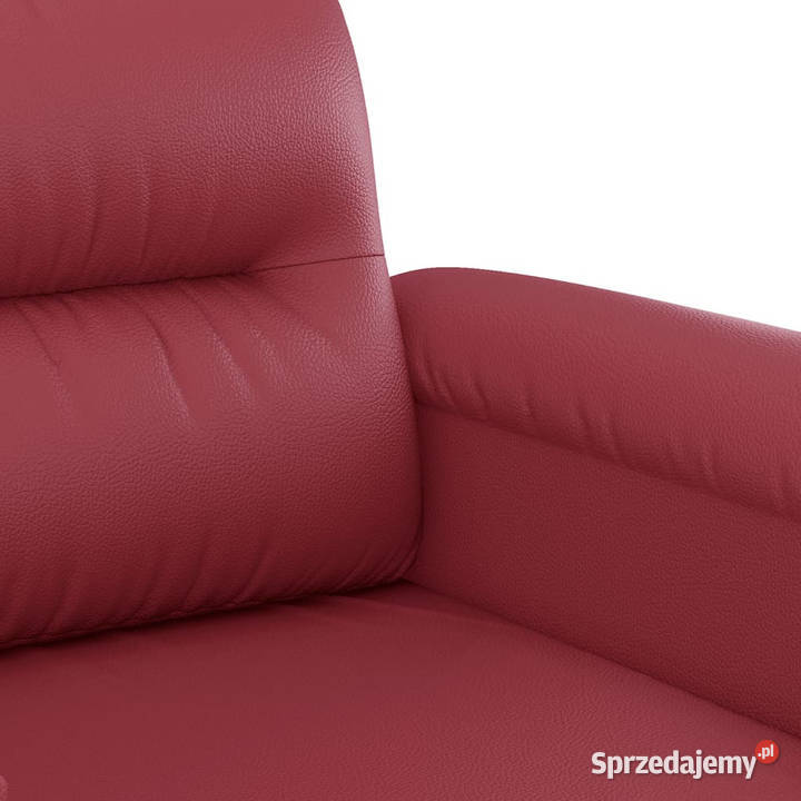 2osobowa sofa winna czerwień 140 sztuczna skóra sprzedam