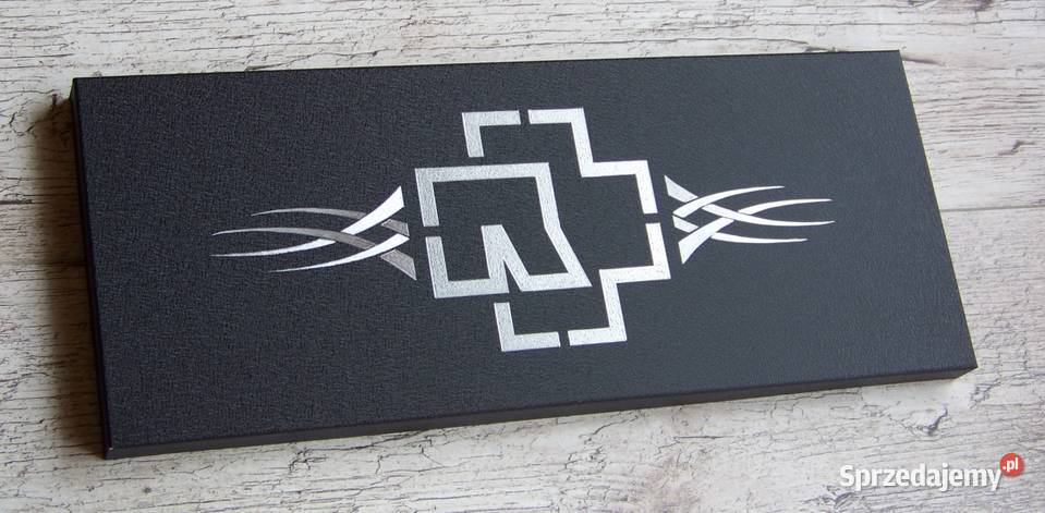 Rammstein Logo ręcznie grawerowane na blasze świętokrzyskie Sandomierz