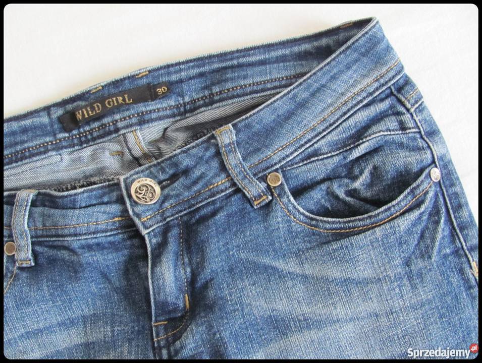Spodnie jeansowe damskie rozmiar 30 pasują na 38 niebieski Płock