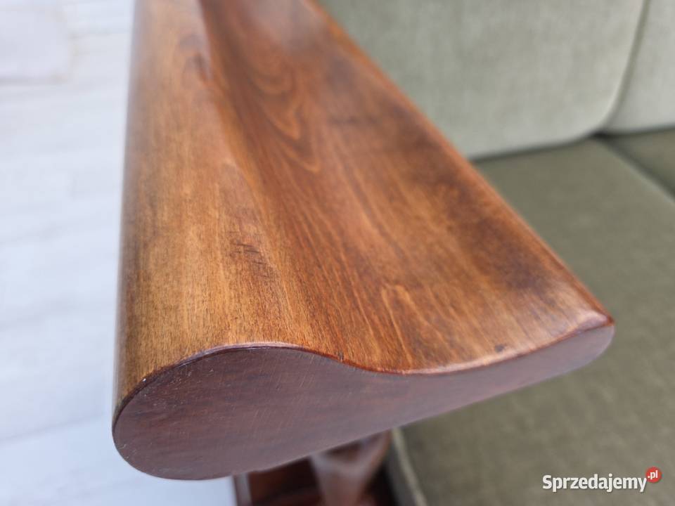 Duńska sofa lata 30 XX w welur drewno jesionowe 91cm Poznań