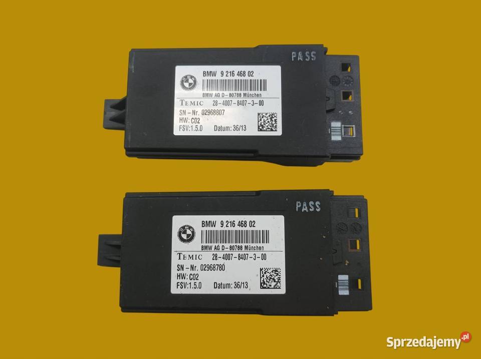 MODUŁ FOTELA KPL 2 9216468 Bmw Seria 1 II Rok produkcji 2013 świętokrzyskie