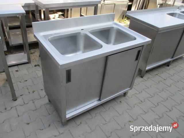 Zlew Gastronomiczny 2 Komorowy Drzwi Suwane