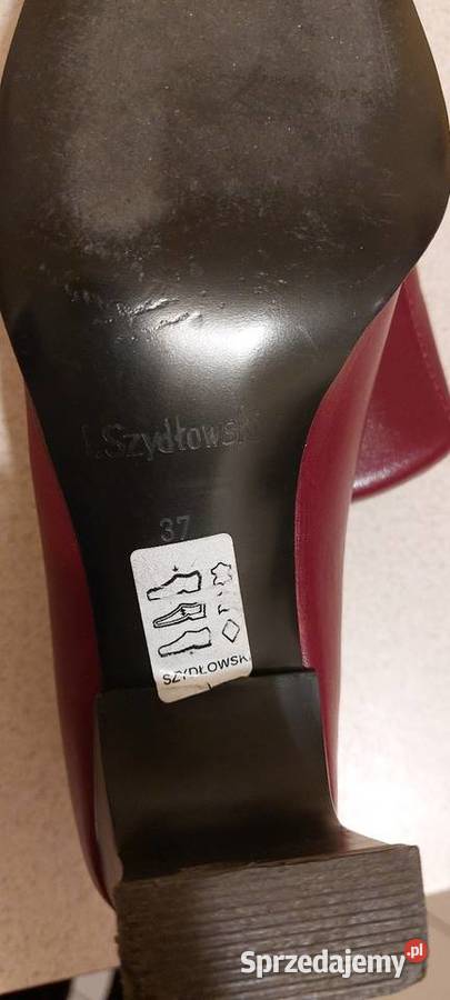 Czółenka pantofle 37 skóra bordo skóra mazowieckie Warszawa