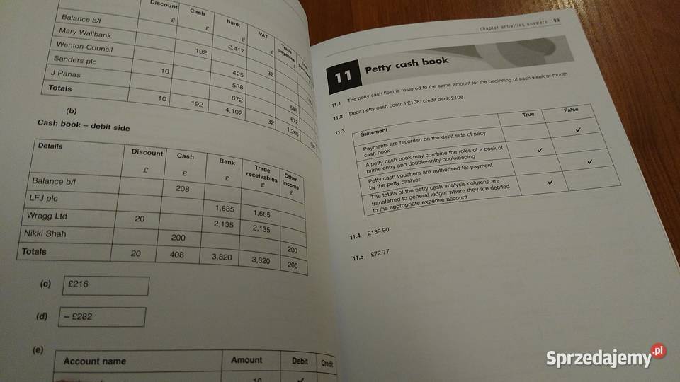 Bookkeeping 1 Workbook David Cox Michael Fardon Książki do nauki języka obcego pomorskie Gdańsk