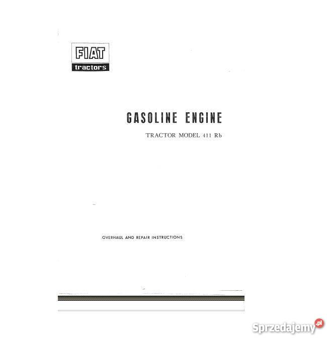 Fiat Agri 411 R 411 RB instrukcja serwisowa Kielce sprzedam
