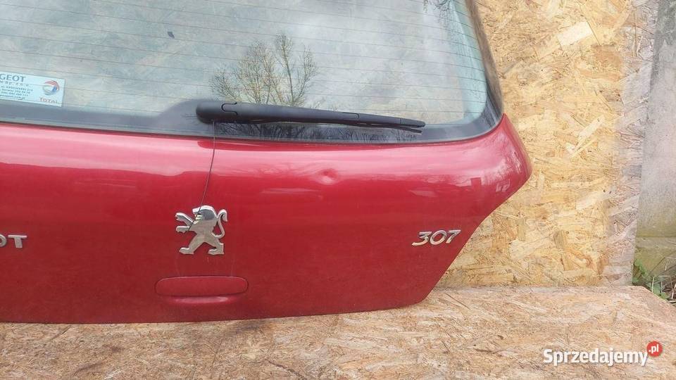 TYLNA KLAPA BAGAŻNIKA TYŁ PEUGEOT 307 HB osobowe śląskie Rudziniec