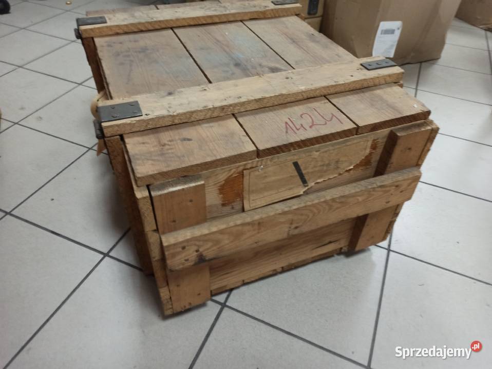 Drewniana skrzynia wojskowa 81x 61 x 41 Skierniewice