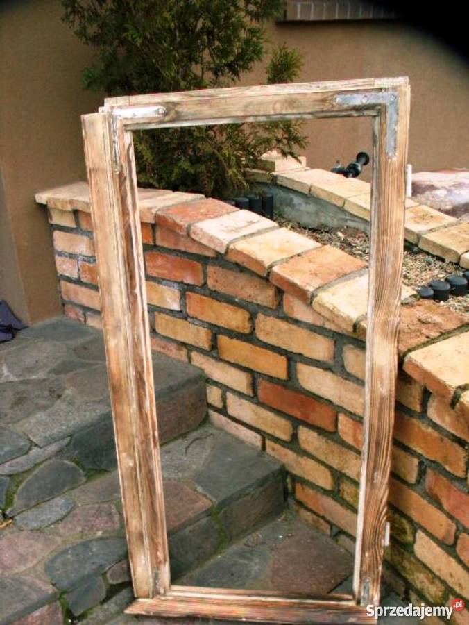 Stare okno rama okienna retro loft lustro Ełk