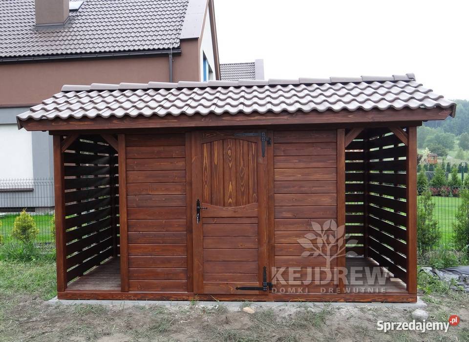 Domek z wiatą na kosz zadaszenie na kosz domki Piła Pierwsza