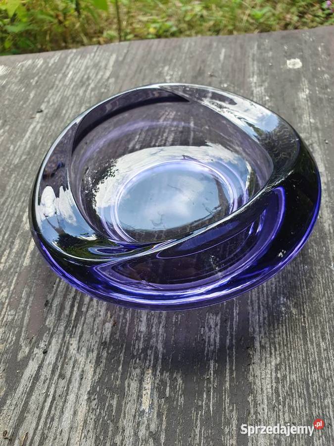 Szklana patera Sklo Union czechosłowacja Antyki, Sztuka, Kolekcje Myszków