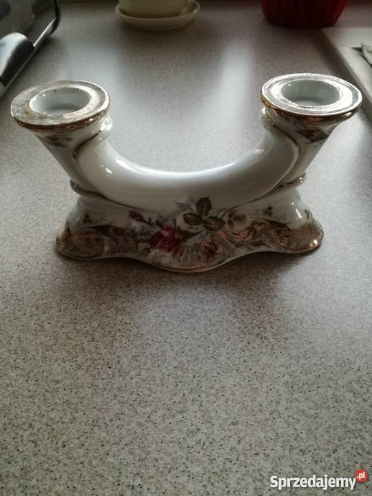 Świecznik podwójny Chodzież IWONA porcelanowy łódzkie Sieradz