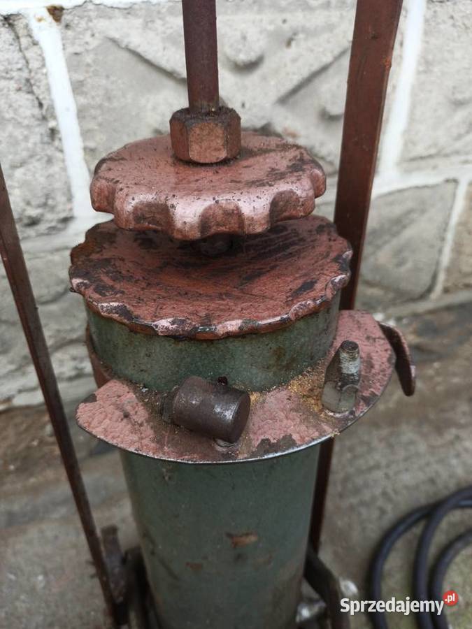 Stara duża towotnica nożna 80 stal żeliwo cięzka