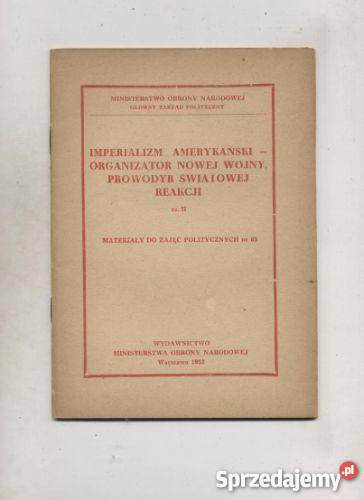 Imperializm amerykański organizator nowej Pozostałe zachodniopomorskie Szczecin sprzedam