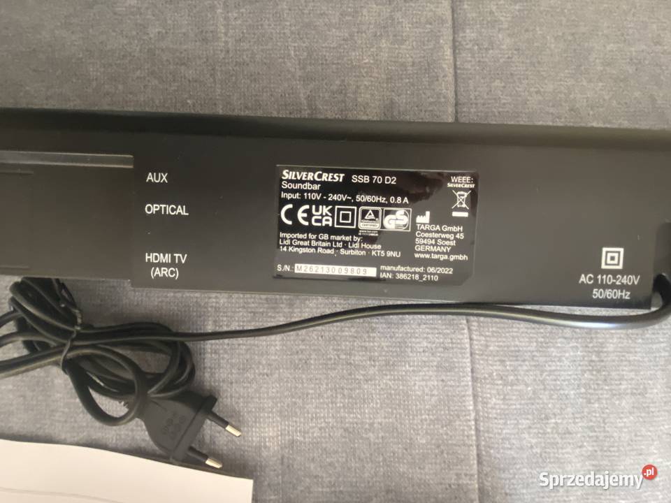 TV Sundbar SilverCrest SDB 70 D2