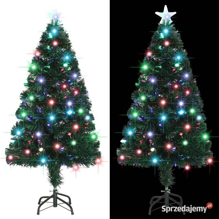 vidaXL Sztuczna choinka z LED i stojakiem 120