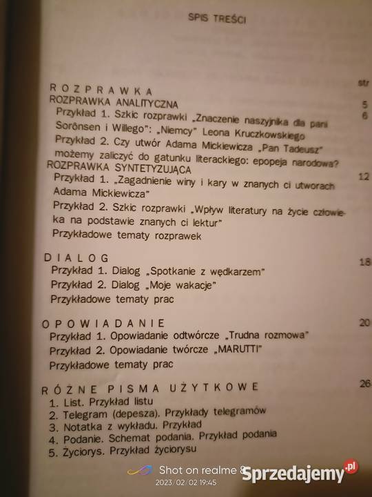 pisać wypracowania Unikat okazy analizy lektury Warszawa sprzedam