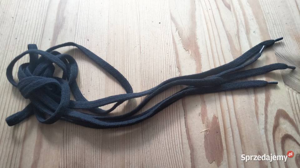 Sznurowadła płaskie długość 160 kolor czarny Ostrów Wielkopolski