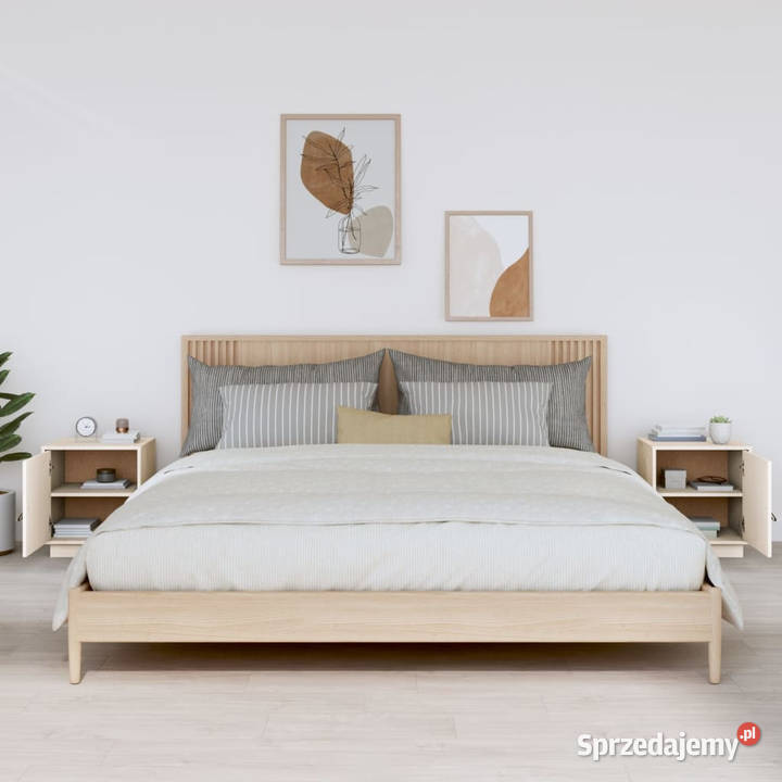 Szafki nocne 2 białe 40x34x45 lite drewno mazowieckie Warszawa sprzedam