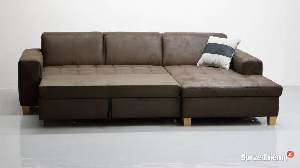 TPX Narożnik funkcją spania brązowy kanapa Meble Poznań