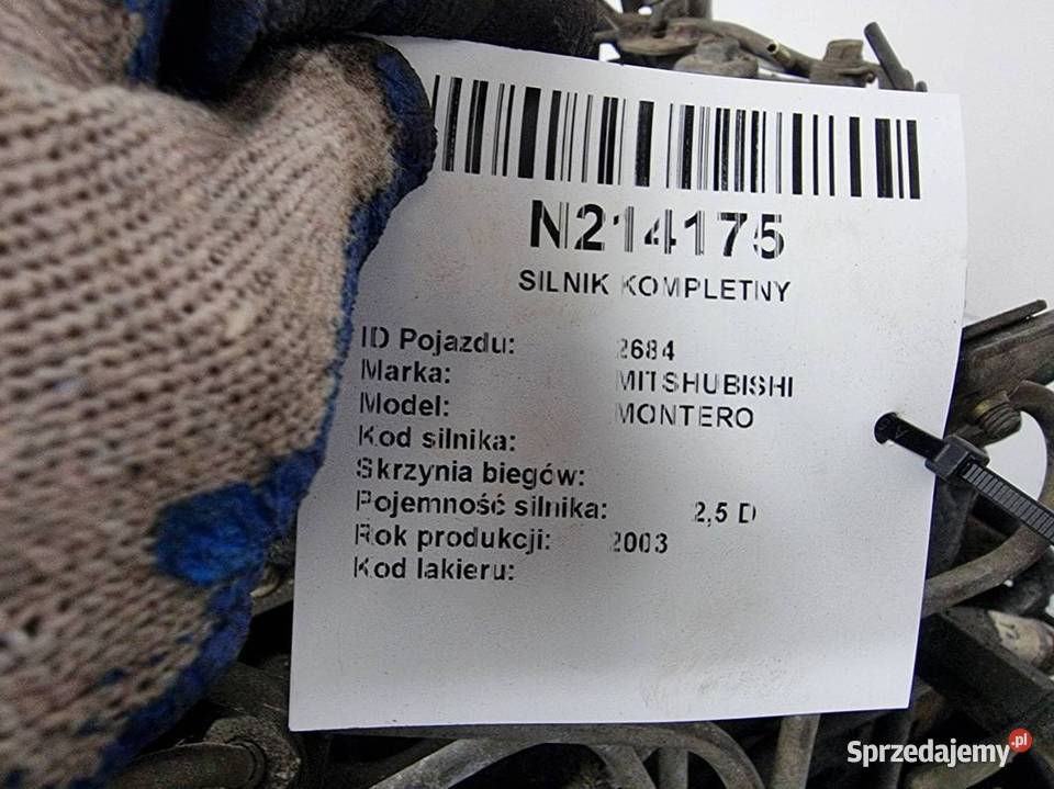 SILNIK KOMPLETNY MITSHUBISHI MONTERO 4D56 25 DDI kujawsko-pomorskie Lipno