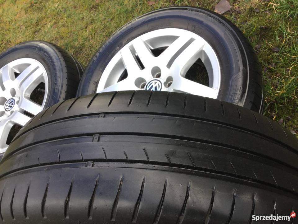 Felgi 15 z oponami letnimi golf IV orginał Borne Sulinowo