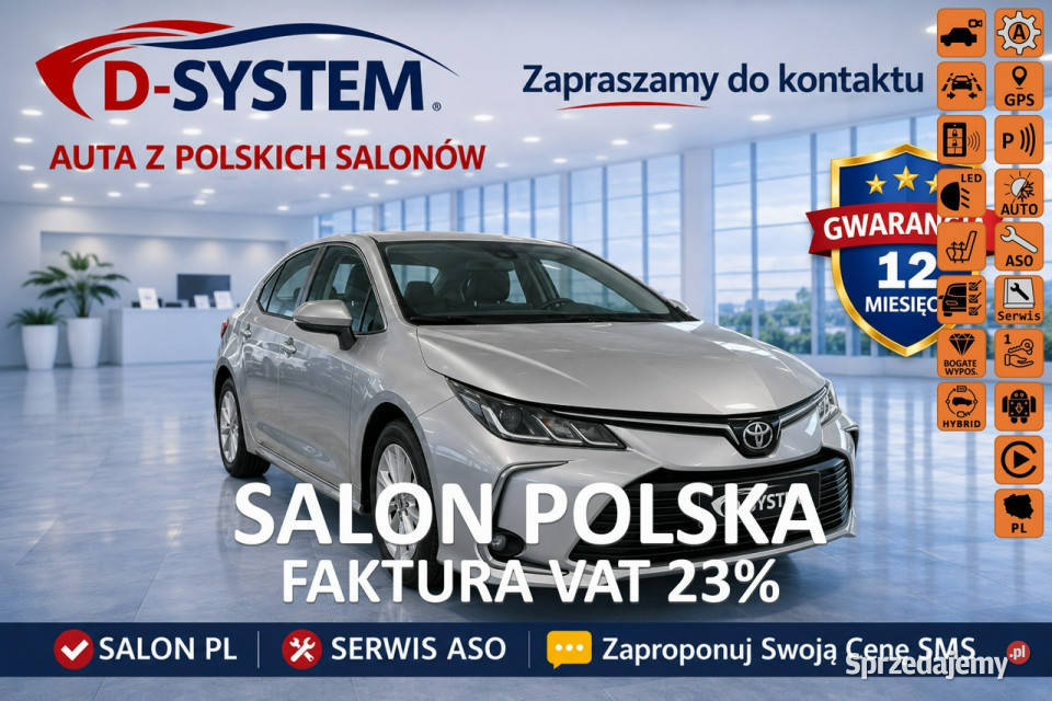 Toyota Corolla 21 Salon Polska 18 HYBRID 1wł z tempomat Motoryzacja Białystok