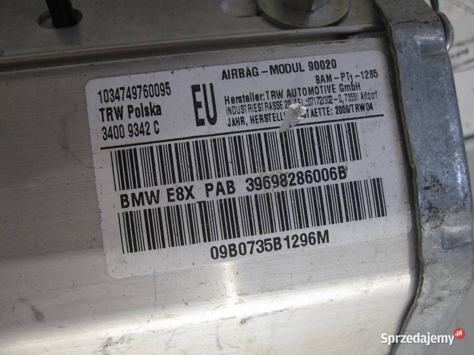 BMW E87 09r AIRBAG poduszka pasażera 6982860 osobowe świętokrzyskie Kielce