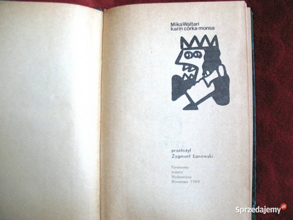 Mika Waltari Carin córka Monsa książka polska z Proza i poezja mazowieckie