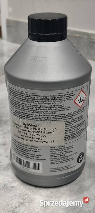 Oryginalny Olej Przekładniowy VW Audi Seat Skoda Białośliwie sprzedam