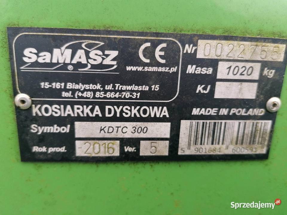 Kosiarka Samasz KDCT 300 sprzedam