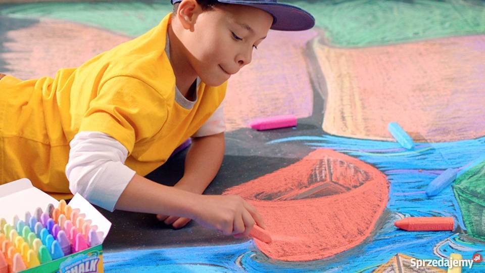 Kreda Chodnikowa 48 Kolorów Zmywalna Crayola XXL czerwony Mogilany